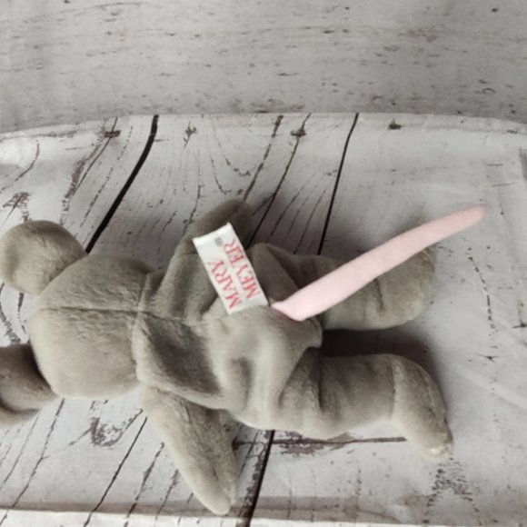 Mary Meyer Vintage Mouse Snuffy Plush Gray Beanie 1998 Yankee Candle Mascot 9" - Picture 3 of 6